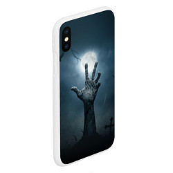 Чехол iPhone XS Max матовый Рука зомби, цвет: 3D-белый — фото 2