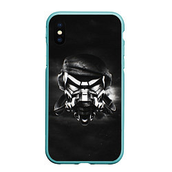 Чехол iPhone XS Max матовый Pirate Station: Dark Side, цвет: 3D-мятный