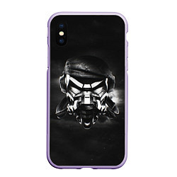 Чехол iPhone XS Max матовый Pirate Station: Dark Side, цвет: 3D-светло-сиреневый