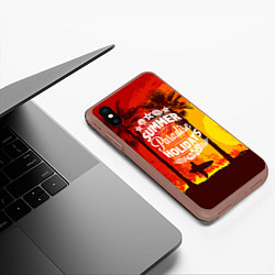 Чехол iPhone XS Max матовый Summer Surf 2, цвет: 3D-коричневый — фото 2