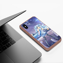 Чехол iPhone XS Max матовый Hatsune Miku, цвет: 3D-коричневый — фото 2