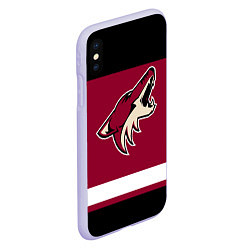 Чехол iPhone XS Max матовый Arizona Coyotes, цвет: 3D-светло-сиреневый — фото 2