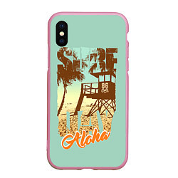 Чехол iPhone XS Max матовый Aloha