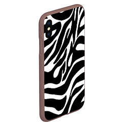 Чехол iPhone XS Max матовый Зебра, цвет: 3D-коричневый — фото 2