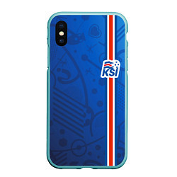 Чехол iPhone XS Max матовый Сборная Исландии по футболу