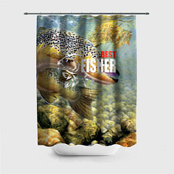 Шторка для ванной Лучший рыбак - осетр