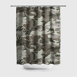 Шторка для ванной Камуфляж лесной летний