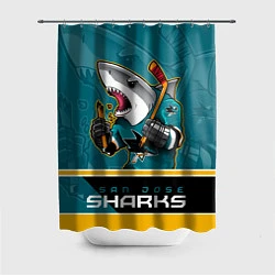 Шторка для душа San Jose Sharks, цвет: 3D-принт
