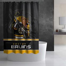 Шторка для душа Boston Bruins, цвет: 3D-принт — фото 2