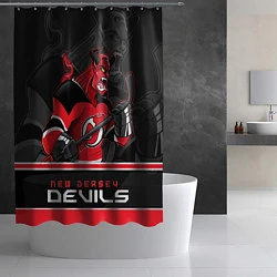 Шторка для душа New Jersey Devils, цвет: 3D-принт — фото 2