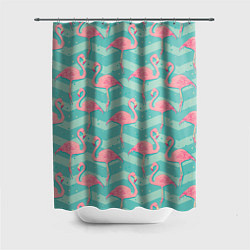 Шторка для ванной Flamingo Pattern