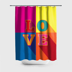 Шторка для ванной Love three-dimensional letters