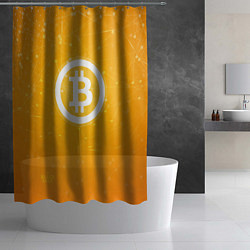 Шторка для душа Bitcoin Orange, цвет: 3D-принт — фото 2