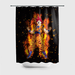 Шторка для душа Fire Goku, цвет: 3D-принт