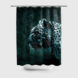 Шторка для душа Леопард, цвет: 3D-принт