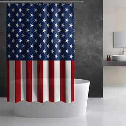 Шторка для душа Флаг США, цвет: 3D-принт — фото 2