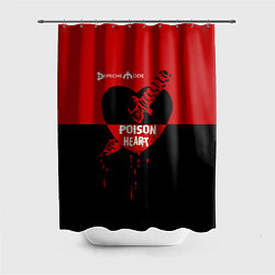 Шторка для душа Poison heart, цвет: 3D-принт