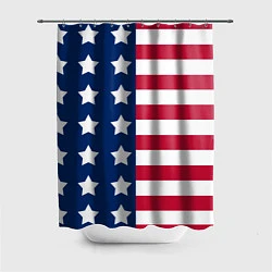 Шторка для душа USA Flag, цвет: 3D-принт