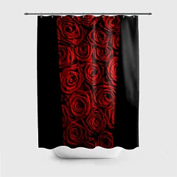 Шторка для ванной Унисекс / Красные розы