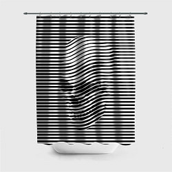 Шторка для ванной Череп - оптическая иллюзия