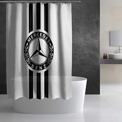 Шторка для душа Mercedes-Benz White, цвет: 3D-принт — фото 2