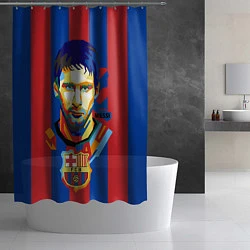 Шторка для душа Lionel Messi, цвет: 3D-принт — фото 2