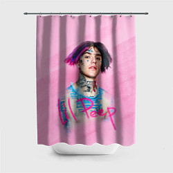 Шторка для душа Lil Peep: Pink Style, цвет: 3D-принт