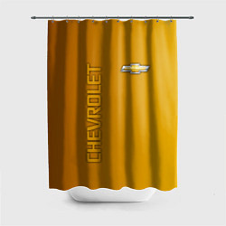 Шторка для душа Chevrolet желтый градиент, цвет: 3D-принт