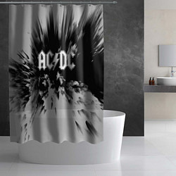 Шторка для душа AC/DC: Grey & Black, цвет: 3D-принт — фото 2