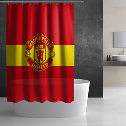 Шторка для душа FC Man United: Red Style, цвет: 3D-принт — фото 2