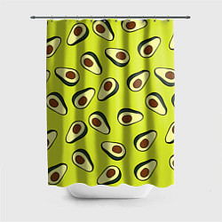 Шторка для душа Стиль авокадо, цвет: 3D-принт