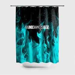 Шторка для ванной R6S: Turquoise Flame