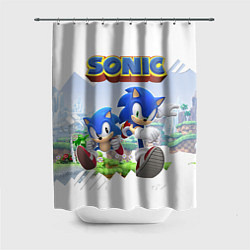 Шторка для душа Sonic Stories, цвет: 3D-принт