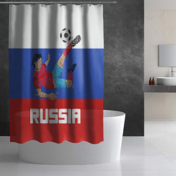 Шторка для душа Russia Footballer, цвет: 3D-принт — фото 2