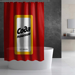 Шторка для душа Сода пищевая, цвет: 3D-принт — фото 2