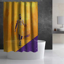 Шторка для душа LeBron James: NBA Star, цвет: 3D-принт — фото 2