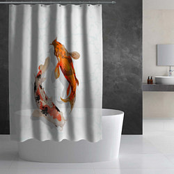 Шторка для душа Рыбы удачи, цвет: 3D-принт — фото 2