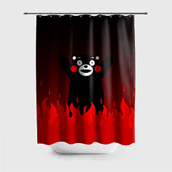 Шторка для душа Kumamon: Hell Flame, цвет: 3D-принт