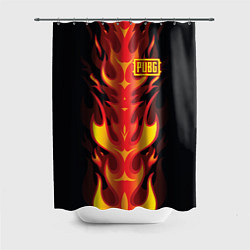 Шторка для душа PUBG: Hell Flame, цвет: 3D-принт