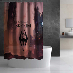 Шторка для душа The Elder Scrolls 5: Skyrim, цвет: 3D-принт — фото 2
