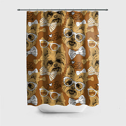 Шторка для душа I love my Yorkie, цвет: 3D-принт