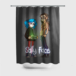 Шторка для душа Sally Face: Friends, цвет: 3D-принт