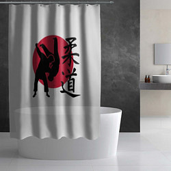 Шторка для душа Дзюдо бойцы, цвет: 3D-принт — фото 2