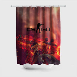 Шторка для ванной CS GO logo abstract style