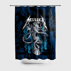 Шторка для душа Metallica - бес, цвет: 3D-принт