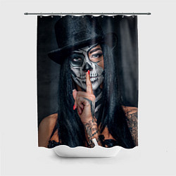 Шторка для ванной Девушка halloween
