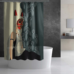 Шторка для душа Принцесса Мононоке, цвет: 3D-принт — фото 2