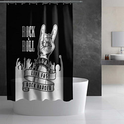 Шторка для душа Rock and Roll, цвет: 3D-принт — фото 2