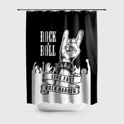 Шторка для душа Rock and Roll, цвет: 3D-принт