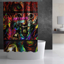 Шторка для душа HOTLINE MIAMI, цвет: 3D-принт — фото 2